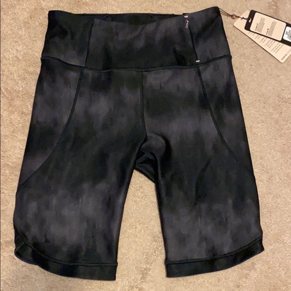 Calia Black Washed High Rise Bermuda Biker Shorts